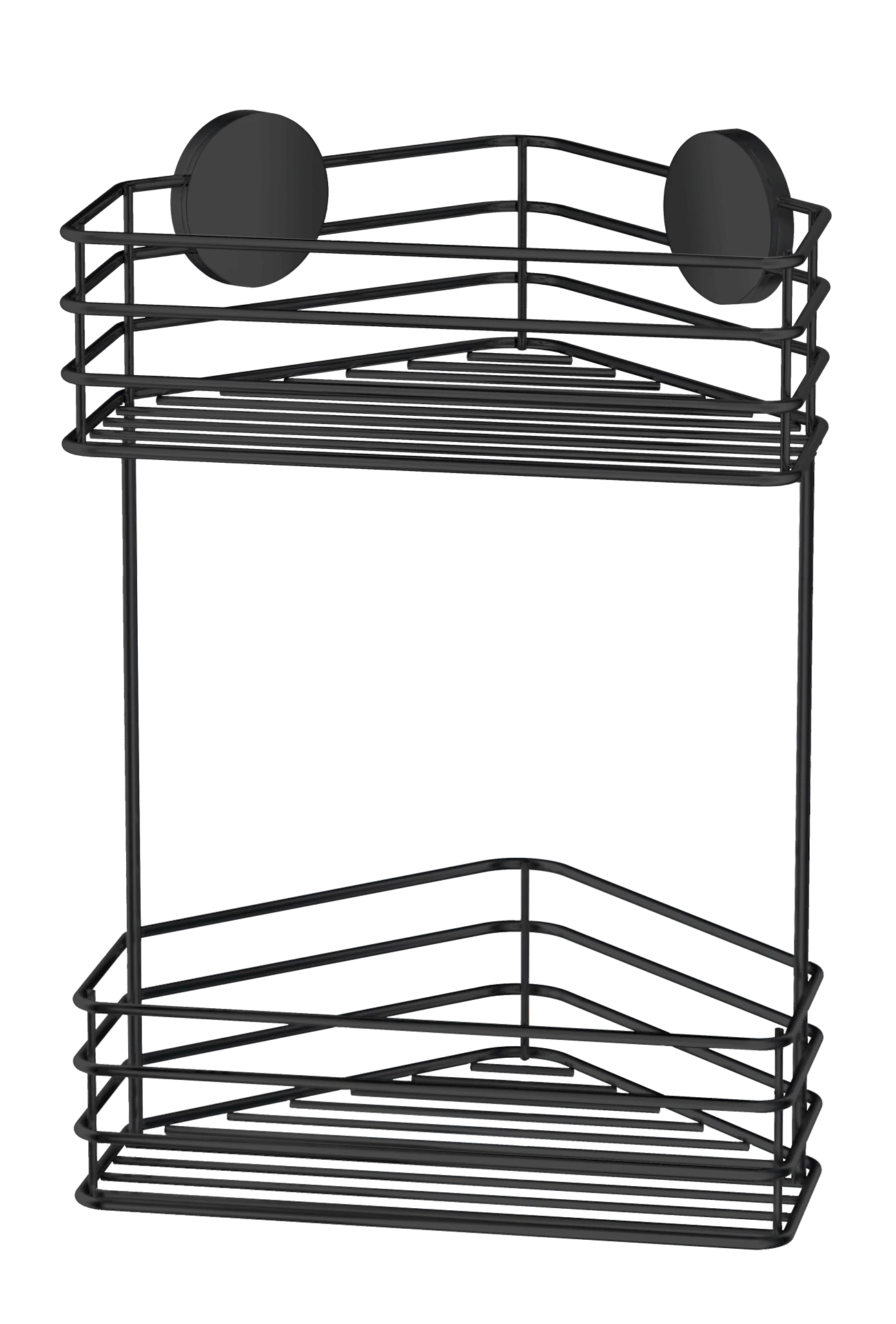 ARTBB1203 - Beslagsboden hjørne dusjkurv i 2 plan, sort - 